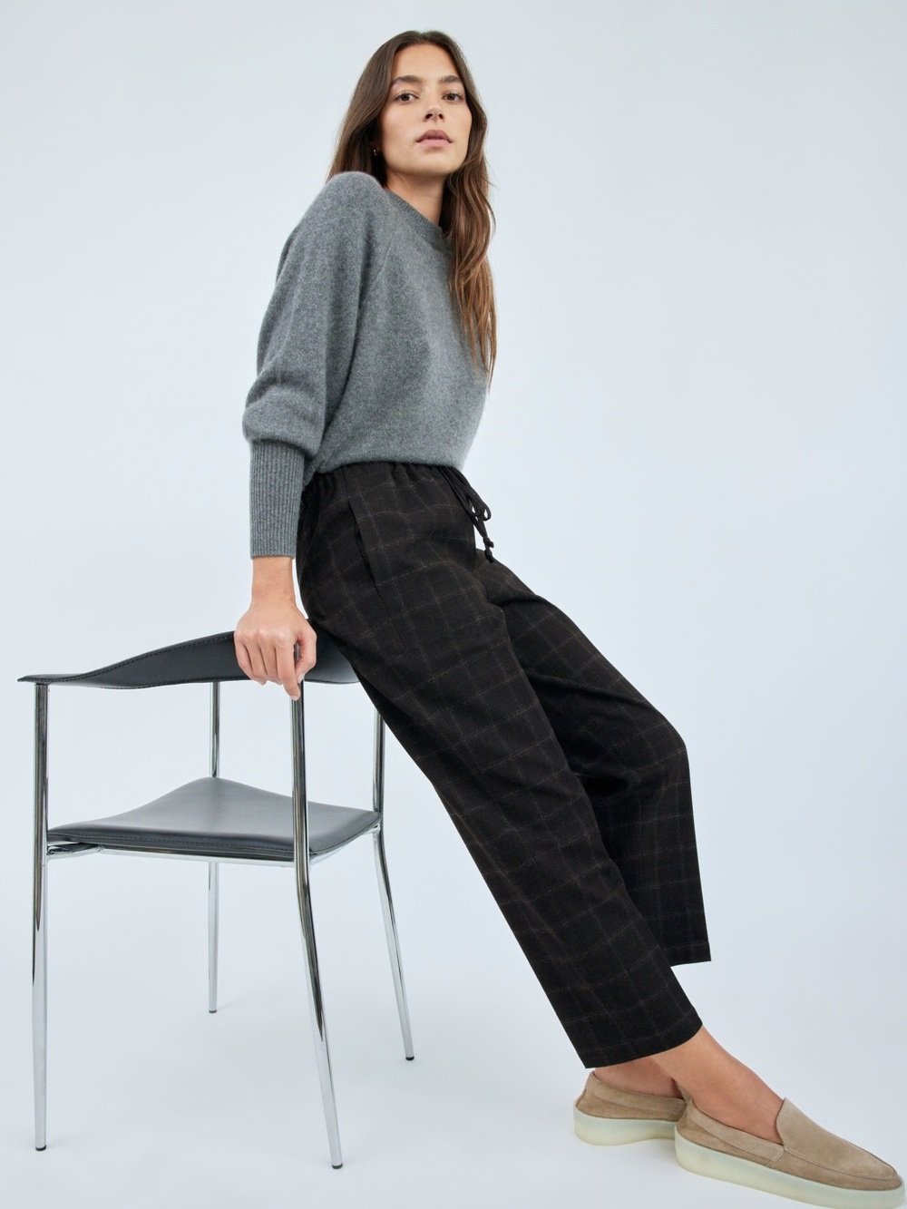 Plaid Casual Trouser Pants